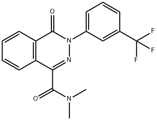 N,N-DIMETHYL-4-OXO-3-[3-(TRIFLUOROMETHYL)PHENYL]-3,4-DIHYDRO-1-PHTHALAZINECARBOXAMIDE Struktur