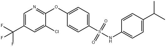 4-([3-CHLORO-5-(TRIFLUOROMETHYL)-2-PYRIDINYL]OXY)-N-(4-ISOPROPYLPHENYL)BENZENESULFONAMIDE Struktur