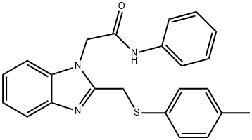 2-(2-([(4-METHYLPHENYL)SULFANYL]METHYL)-1H-1,3-BENZIMIDAZOL-1-YL)-N-PHENYLACETAMIDE Struktur