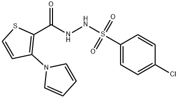 4-CHLORO-N'-([3-(1H-PYRROL-1-YL)-2-THIENYL]CARBONYL)BENZENESULFONOHYDRAZIDE Struktur