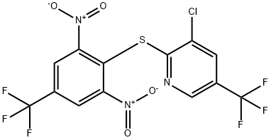 3-CHLORO-2-([2,6-DINITRO-4-(TRIFLUOROMETHYL)PHENYL]SULFANYL)-5-(TRIFLUOROMETHYL)PYRIDINE Struktur