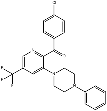 (4-CHLOROPHENYL)[3-(4-PHENYLPIPERAZINO)-5-(TRIFLUOROMETHYL)-2-PYRIDINYL]METHANONE Struktur