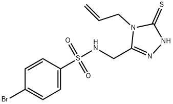 N-[(4-ALLYL-5-SULFANYL-4H-1,2,4-TRIAZOL-3-YL)METHYL]-4-BROMOBENZENESULFONAMIDE Struktur