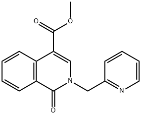 METHYL 1-OXO-2-(2-PYRIDINYLMETHYL)-1,2-DIHYDRO-4-ISOQUINOLINECARBOXYLATE Struktur