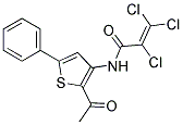 N1-(2-ACETYL-5-PHENYL-3-THIENYL)-2,3,3-TRICHLOROACRYLAMIDE Struktur