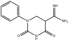 2,4-DIOXO-1-PHENYLHEXAHYDRO-5-PYRIMIDINECARBOXIMIDAMIDE Struktur