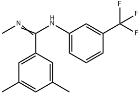 N',3,5-TRIMETHYL-N-[3-(TRIFLUOROMETHYL)PHENYL]BENZENECARBOXIMIDAMIDE Struktur