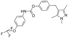 4-[(1,3,5-TRIMETHYL-1H-PYRAZOL-4-YL)METHYL]PHENYL N-[4-(TRIFLUOROMETHOXY)PHENYL]CARBAMATE Struktur