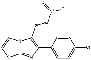 6-(4-CHLOROPHENYL)-5-(2-NITROVINYL)IMIDAZO[2,1-B][1,3]THIAZOLE Struktur