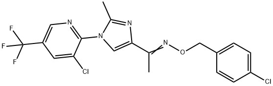 1-(1-[3-CHLORO-5-(TRIFLUOROMETHYL)-2-PYRIDINYL]-2-METHYL-1H-IMIDAZOL-4-YL)-1-ETHANONE O-(4-CHLOROBENZYL)OXIME Struktur