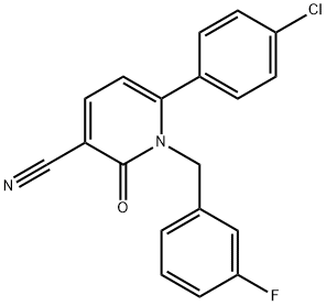 6-(4-CHLOROPHENYL)-1-(3-FLUOROBENZYL)-2-OXO-1,2-DIHYDRO-3-PYRIDINECARBONITRILE Struktur