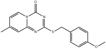 2-[(4-METHOXYBENZYL)SULFANYL]-8-METHYL-4H-PYRIDO[1,2-A][1,3,5]TRIAZIN-4-ONE Struktur