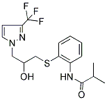 N1-[2-((2-HYDROXY-3-[3-(TRIFLUOROMETHYL)-1H-PYRAZOL-1-YL]PROPYL)THIO)PHENYL]-2-METHYLPROPANAMIDE Struktur