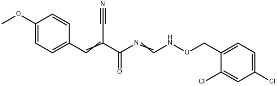 2-CYANO-N-(([(2,4-DICHLOROBENZYL)OXY]IMINO)METHYL)-3-(4-METHOXYPHENYL)ACRYLAMIDE Struktur