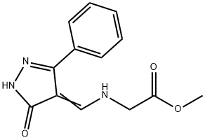 METHYL 2-([(5-OXO-3-PHENYL-1,5-DIHYDRO-4H-PYRAZOL-4-YLIDEN)METHYL]AMINO)ACETATE Struktur