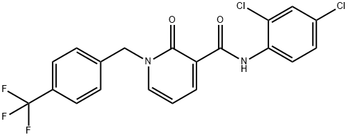 N-(2,4-DICHLOROPHENYL)-2-OXO-1-[4-(TRIFLUOROMETHYL)BENZYL]-1,2-DIHYDRO-3-PYRIDINECARBOXAMIDE Struktur