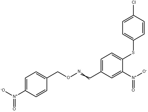 4-[(4-CHLOROPHENYL)SULFANYL]-3-NITROBENZENECARBALDEHYDE O-(4-NITROBENZYL)OXIME Struktur