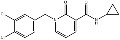 N-CYCLOPROPYL-1-(3,4-DICHLOROBENZYL)-2-OXO-1,2-DIHYDRO-3-PYRIDINECARBOXAMIDE Struktur