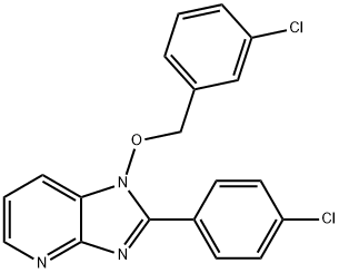 1-[(3-CHLOROBENZYL)OXY]-2-(4-CHLOROPHENYL)-1H-IMIDAZO[4,5-B]PYRIDINE Struktur