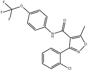 (3-(2-CHLOROPHENYL)-5-METHYLISOXAZOL-4-YL)-N-(4-(TRIFLUOROMETHOXY)PHENYL)FORMAMIDE Struktur