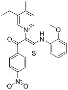 2-(3-ETHYL-4-METHYLPYRIDINIUM-1-YL)-1-(2-METHOXYANILINO)-3-(4-NITROPHENYL)-3-OXOPROP-1-ENE-1-THIOLATE Struktur