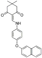 5,5-DIMETHYL-2-(((4-(2-NAPHTHYLOXY)PHENYL)AMINO)METHYLENE)CYCLOHEXANE-1,3-DIONE Struktur