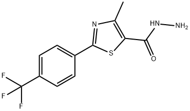 4-METHYL-2-[4-(TRIFLUOROMETHYL)PHENYL]-1,3-THIAZOLE-5-CARBOHYDRAZIDE Struktur