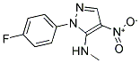 1-(4-FLUOROPHENYL)-N-METHYL-4-NITRO-1H-PYRAZOL-5-AMINE Struktur