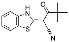 2-(3-HYDROBENZOTHIAZOL-2-YLIDENE)-4,4-DIMETHYL-3-OXOPENTANENITRILE Struktur