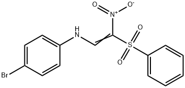 4-BROMO-N-[2-NITRO-2-(PHENYLSULFONYL)VINYL]ANILINE Struktur