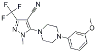 5-[4-(3-METHOXYPHENYL)PIPERAZINO]-1-METHYL-3-(TRIFLUOROMETHYL)-1H-PYRAZOLE-4-CARBONITRILE Struktur