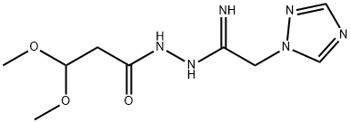 3,3-DIMETHOXY-N'-[2-(1H-1,2,4-TRIAZOL-1-YL)ETHANIMIDOYL]PROPANOHYDRAZIDE Struktur