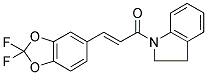 [(E)-[2-(2,2-DIFLUORO-1,3-BENZODIOXO-5-YL)ETHENYL]CARBONYL]-2,3-DIHYDRO-(1H)-INDOLE Struktur