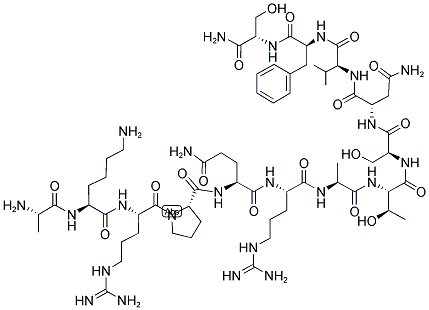 ALA-LYS-ARG-PRO-GLN-ARG-ALA-THR-SER-ASN-VAL-PHE-SER-NH2 Struktur