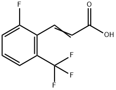 2-FLUORO-6-(TRIFLUOROMETHYL)CINNAMIC ACID Struktur