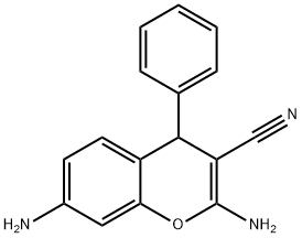 2,7-DIAMINO-4-PHENYL-4H-CHROMENE-3-CARBONITRILE Struktur