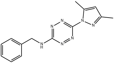 N-BENZYL-6-(3,5-DIMETHYL-1H-PYRAZOL-1-YL)-1,2,4,5-TETRAAZIN-3-AMINE Struktur