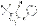 1-METHYL-5-(PHENYLSULFANYL)-3-(TRIFLUOROMETHYL)-1H-PYRAZOLE-4-CARBONITRILE Struktur