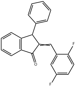 2-[(2,5-DIFLUOROPHENYL)METHYLENE]-3-PHENYL-1-INDANONE Struktur