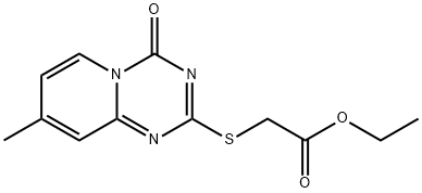 ETHYL 2-[(8-METHYL-4-OXO-4H-PYRIDO[1,2-A][1,3,5]TRIAZIN-2-YL)SULFANYL]ACETATE Struktur