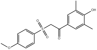 1-(4-HYDROXY-3,5-DIMETHYLPHENYL)-2-[(4-METHOXYPHENYL)SULFONYL]-1-ETHANONE Struktur