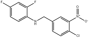 N-(4-CHLORO-3-NITROBENZYL)-2,4-DIFLUOROANILINE Struktur