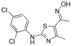 (2,4-DICHLOROPHENYL)(3-((HYDROXYIMINO)ETHYL)-4-METHYL(2,5-THIAZOLYL))AMINE Struktur