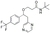 N-TERT-BUTYL-3-[2-(PYRAZIN-2-YL)-1-[4-(TRIFLUOROMETHYL)PHENYL]ETHOXY]PROPANAMIDE Struktur