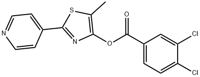 5-METHYL-2-(4-PYRIDINYL)-1,3-THIAZOL-4-YL 3,4-DICHLOROBENZENECARBOXYLATE Struktur