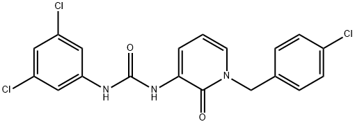 N-[1-(4-CHLOROBENZYL)-2-OXO-1,2-DIHYDRO-3-PYRIDINYL]-N'-(3,5-DICHLOROPHENYL)UREA Struktur