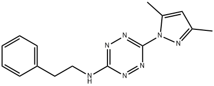 6-(3,5-DIMETHYL-1H-PYRAZOL-1-YL)-N-PHENETHYL-1,2,4,5-TETRAAZIN-3-AMINE Struktur