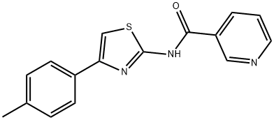 N-(4-(4-METHYLPHENYL)(2,5-THIAZOLYL))-3-PYRIDYLFORMAMIDE Struktur