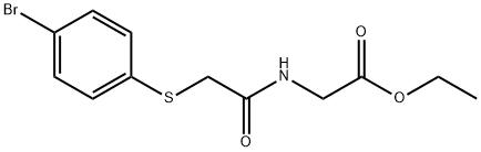 ETHYL 2-((2-[(4-BROMOPHENYL)SULFANYL]ACETYL)AMINO)ACETATE Struktur