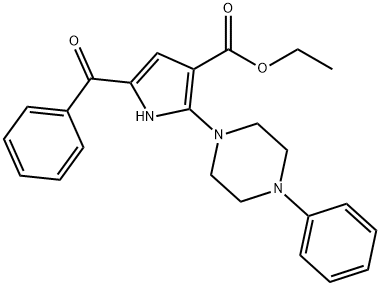 ETHYL 5-BENZOYL-2-(4-PHENYLPIPERAZINO)-1H-PYRROLE-3-CARBOXYLATE Struktur